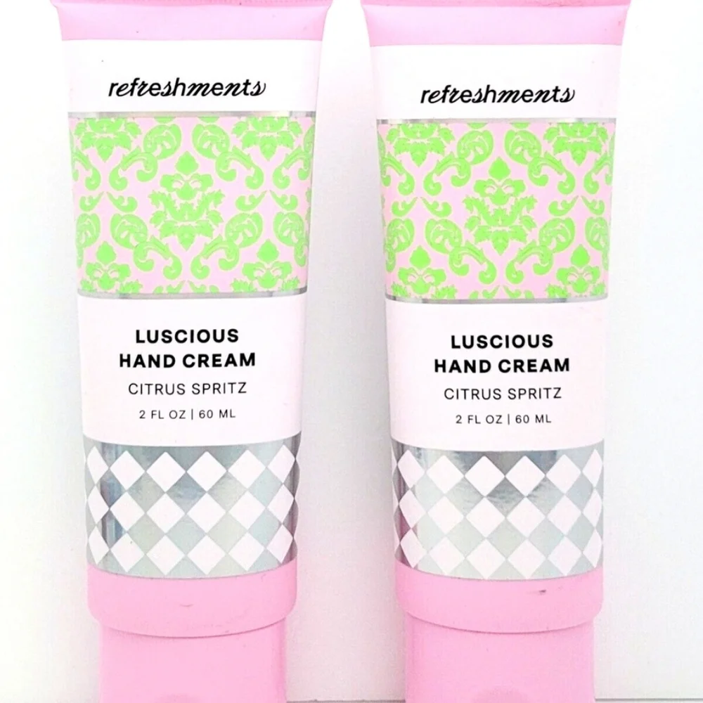 Refreshments Luscious Hand Cream - Pink & Lime Green